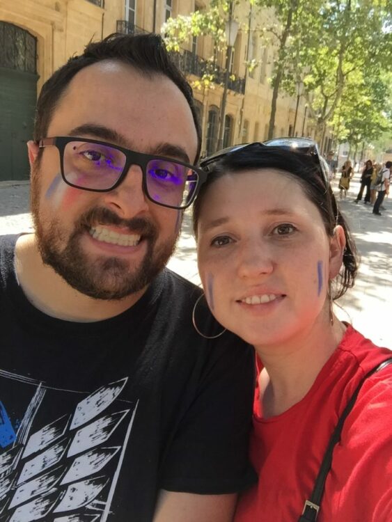 vacances d'été-maquillage couple coupe du monde